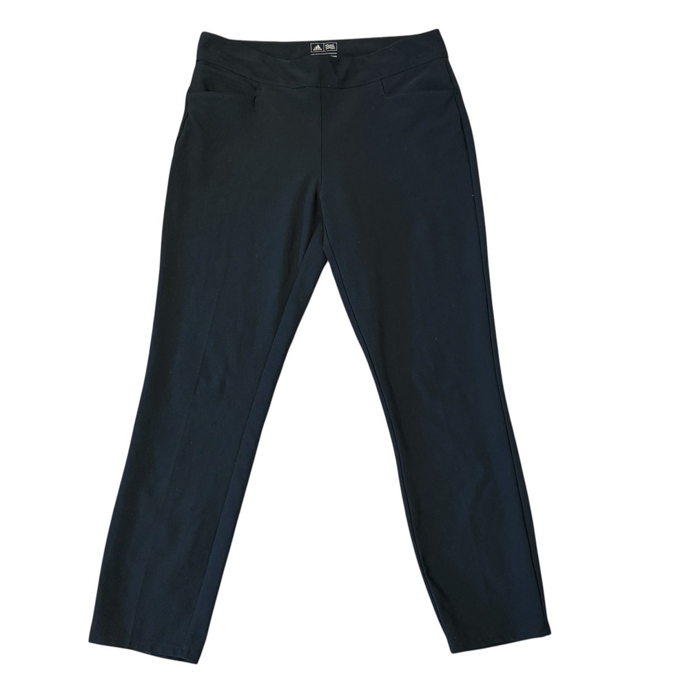 Adidas Golf/Travel Womens Black‎ Pull On Performance Pants Slim Fit Size Small